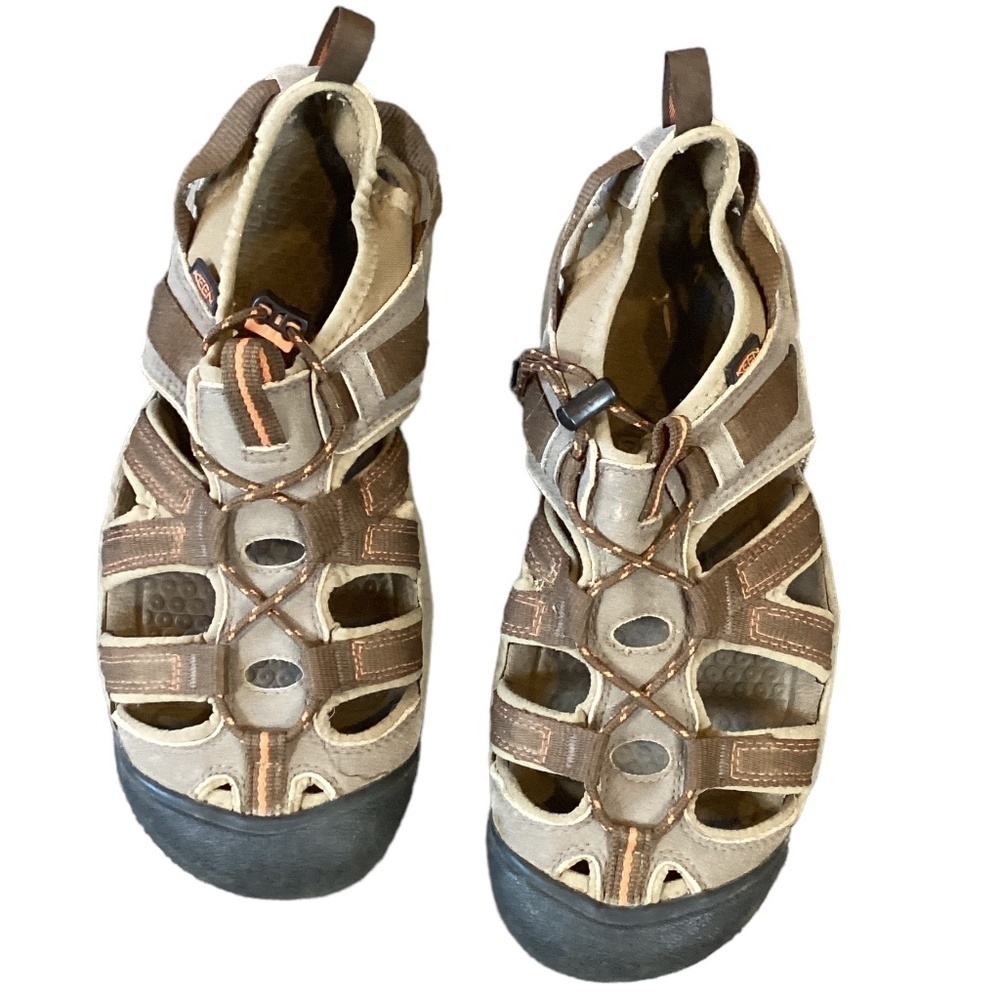 Keen Water‎ Hiking Fisherman Sport Sandal Women Sz 8/8.5 KhakiBeige 302D